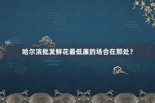 哈尔滨批发鲜花最低廉的场合在那处?